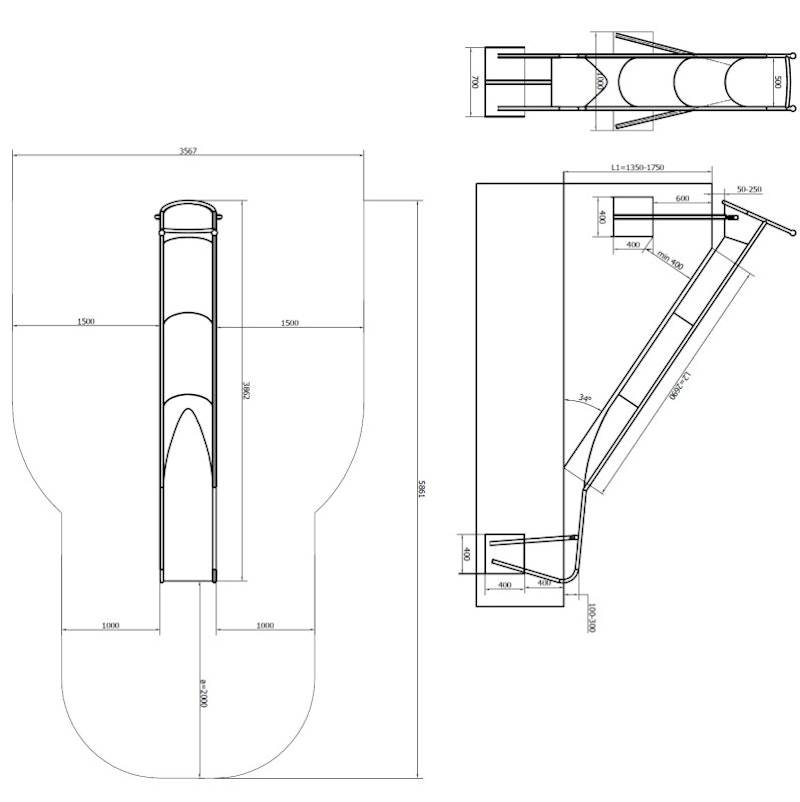 Slope Bredd=0,6 meter, L1 (FH)= 0,6-3,1 meter - bild 14