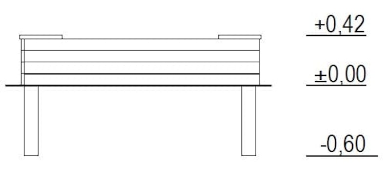 Robinia sandlåda 2x2 meter - bild 3