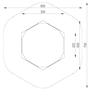 Robinia sandlåda Hexagon - bild 2