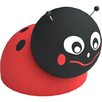 Mininyckelpiga i gummi 