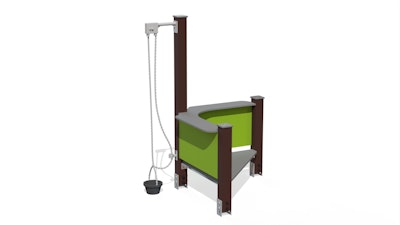 Sandkran med plattform