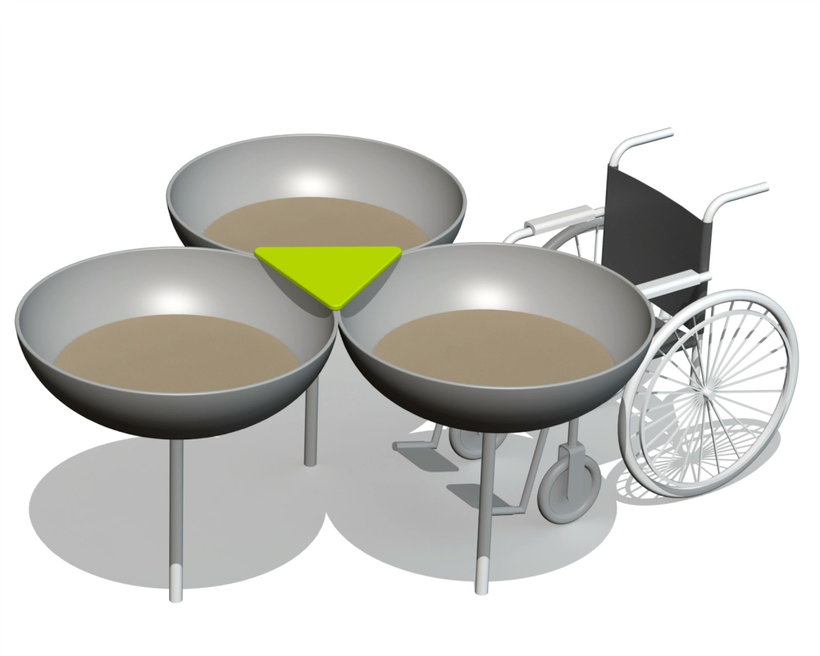 Sandlekbord för rullstolsburna