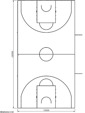Basketplan - FIBA 28x15 meter - bild 4