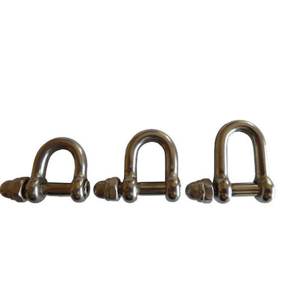 Reservdel - D-shackle 6 mm MICRO stainl. steel