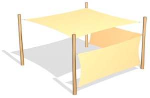 1 Solsegel / 4 ben / 2 Vindskydd (LEK0811051) - bild 1