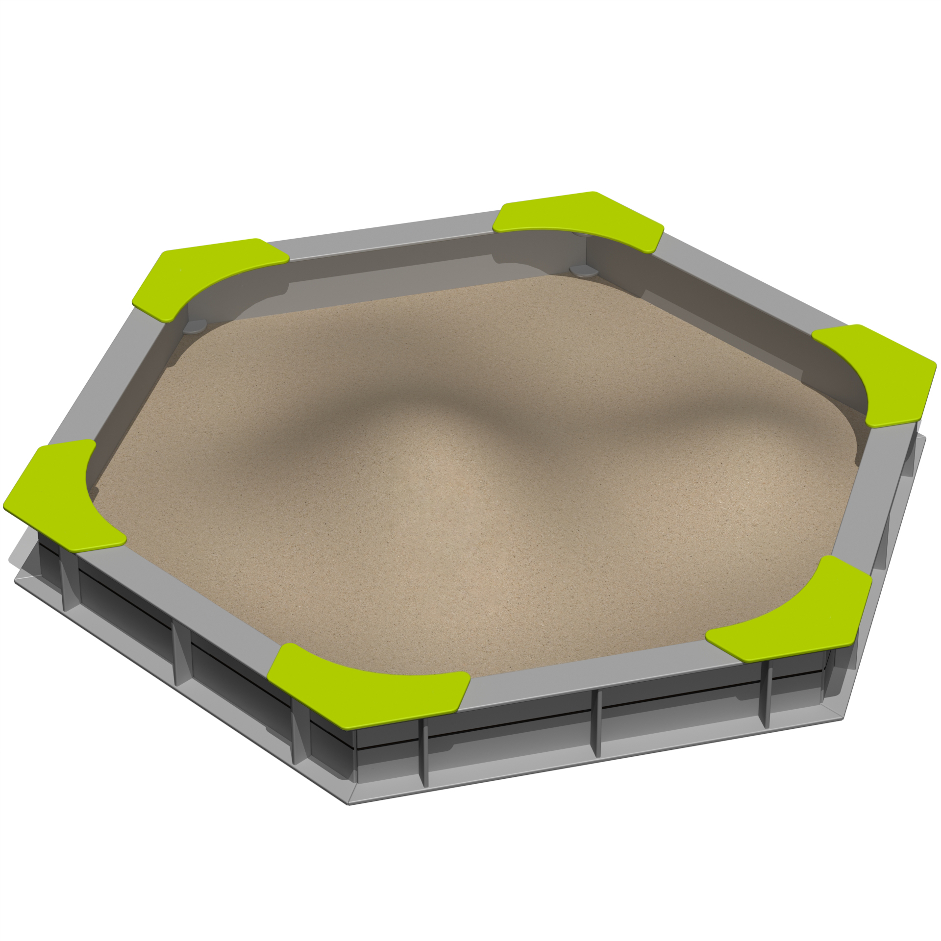 Sandlåda sexkantig (plast)