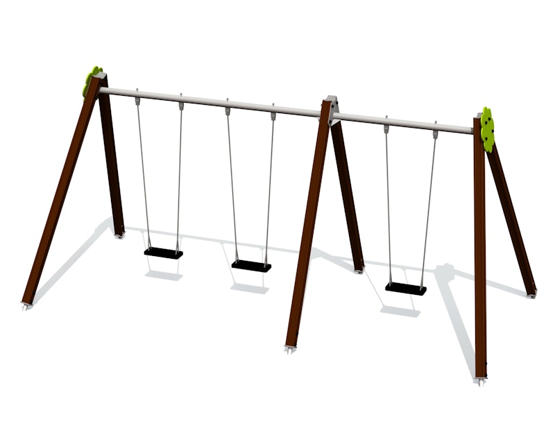 Gungställning BELL-FLOWER 3 ställen (1+2), stålfästen (utan säten och beslag) - bild 7