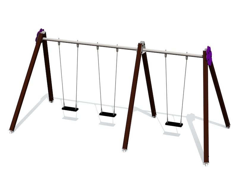 Gungställning BELL-FLOWER 3 ställen (1+2), stålfästen (utan säten och beslag) - bild 10