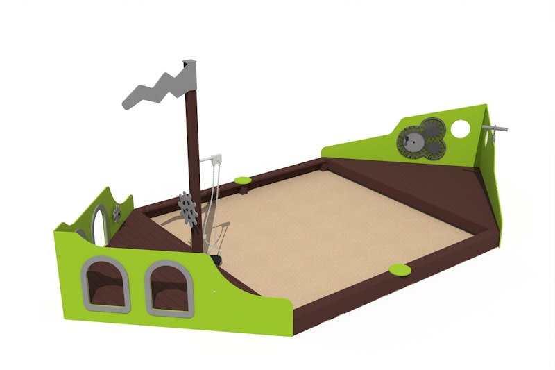 Sandlåda Lekskepp med sandlåda Oas