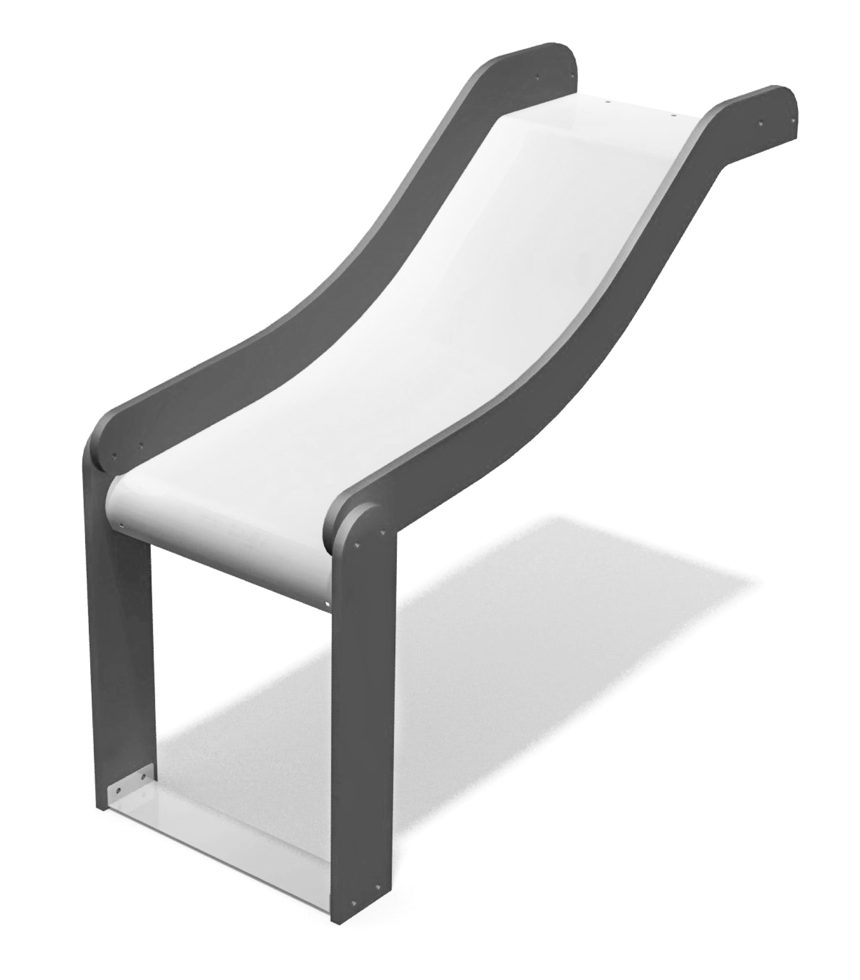 Lekställning Stainless steel slide: höjd 0,6m