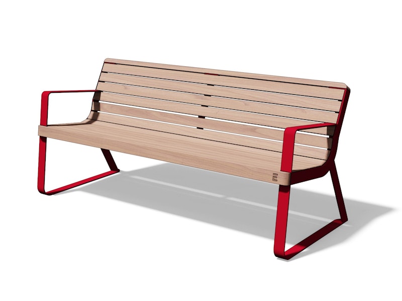 Parkbänk PIRITA med armstöd (1,80 m) - bild 2