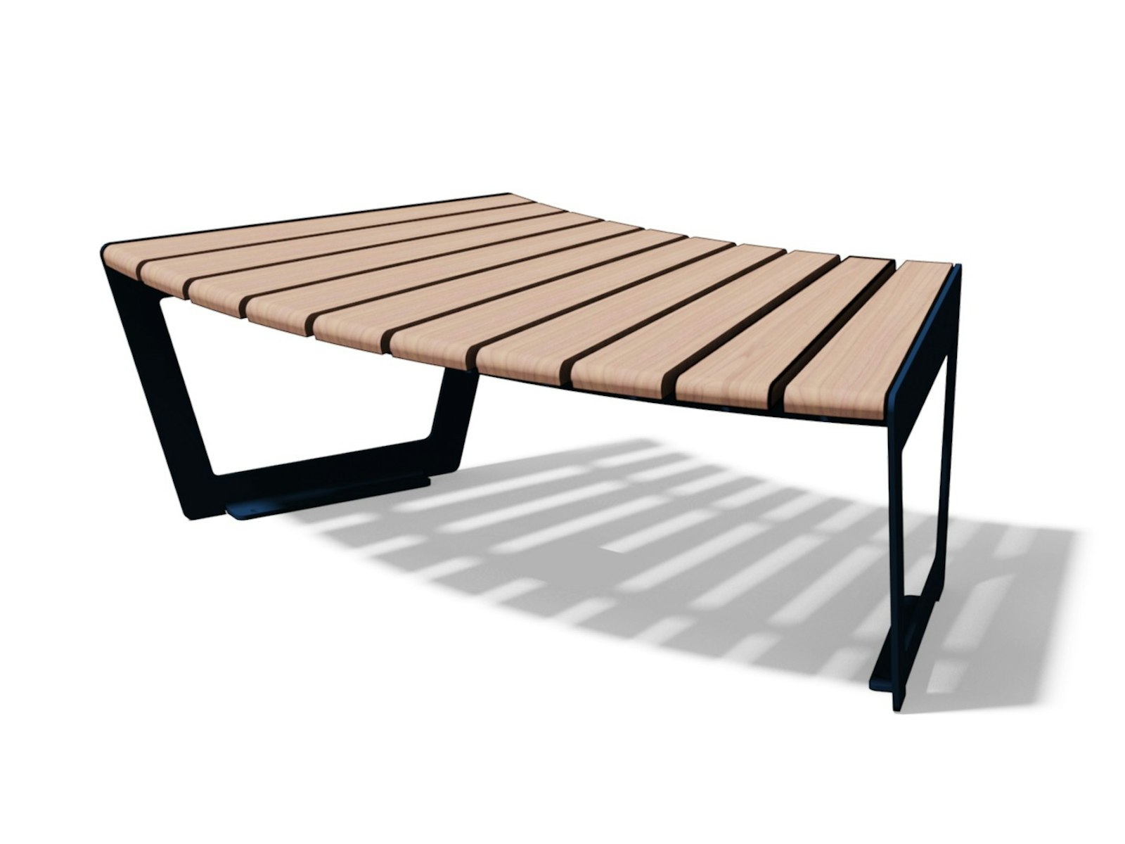 Parkbänk KUNDERI (1,30 m), böjd