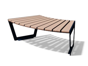 Parkbänk KUNDERI (1,30 m), böjd - bild 1