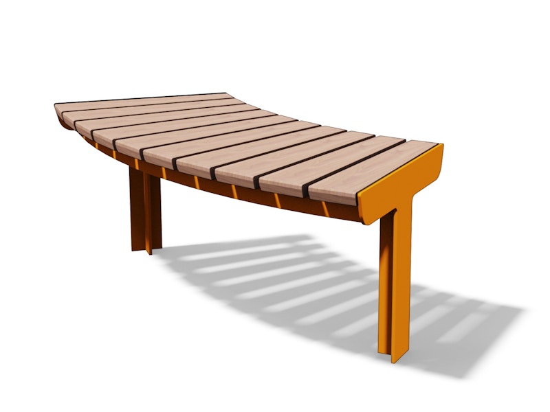 Parkbänk KADRIORG böjd (1,25 m) - bild 3