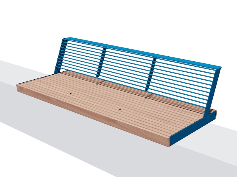 Väggbänk PAE med ryggstöd 180 cm - bild 8