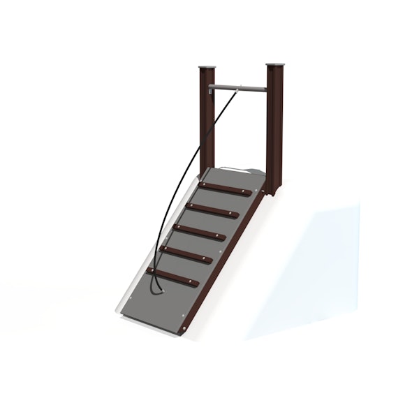 Climbing ramp for hill