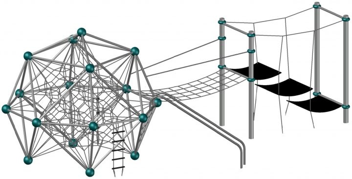Studsmatta Climbing net SPACEBALL M.01