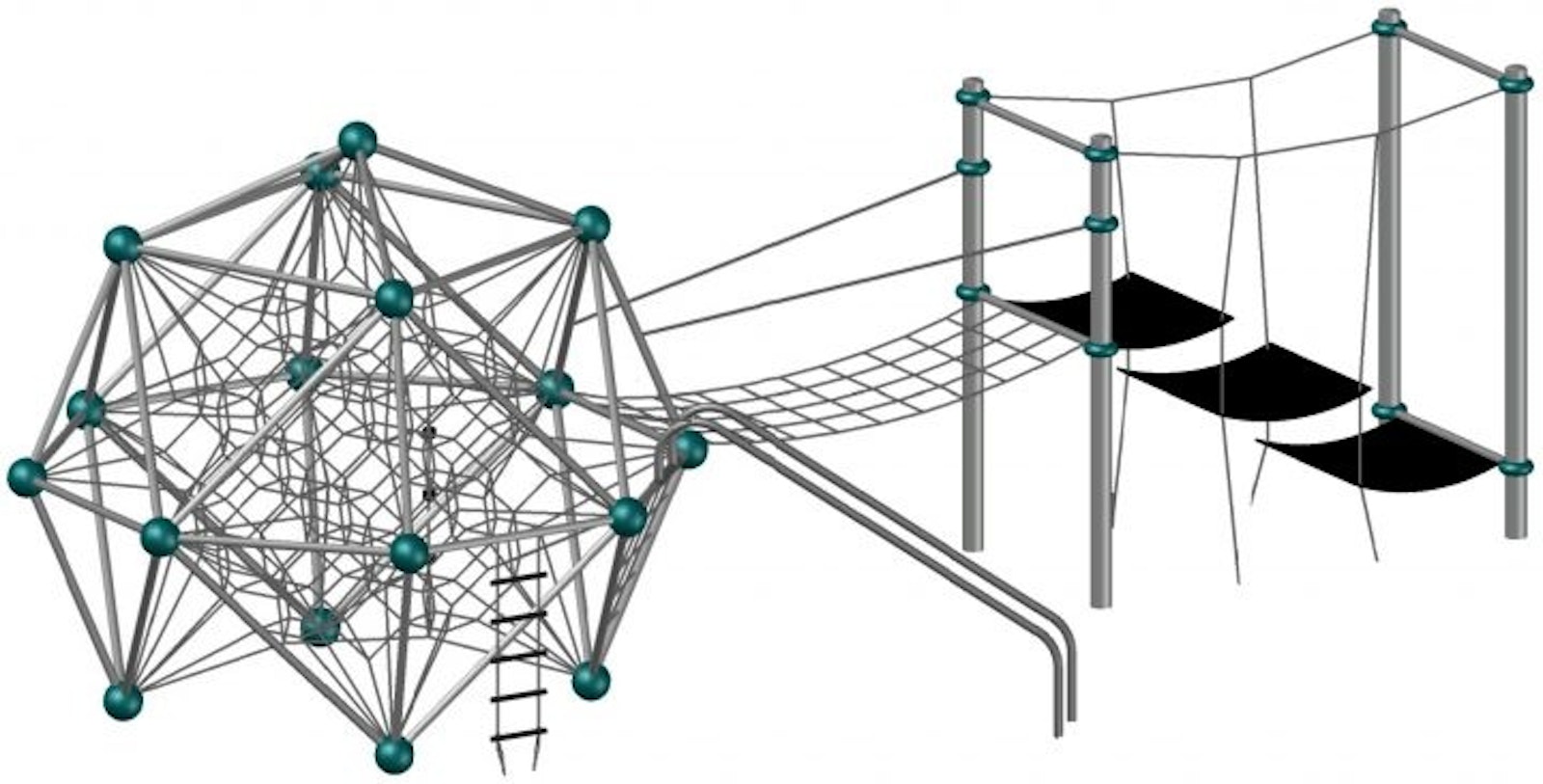 Studsmatta Climbing net SPACEBALL M.01