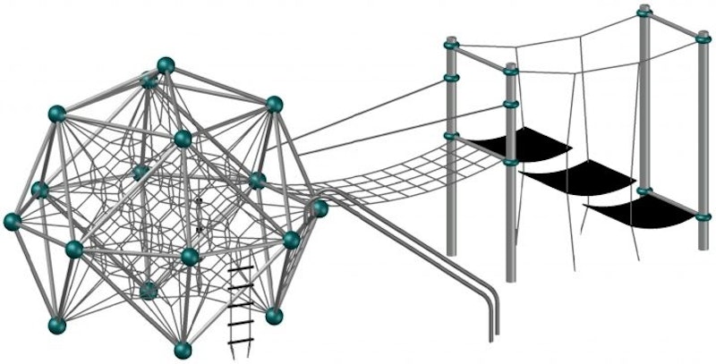 Studsmatta Climbing net SPACEBALL M.01