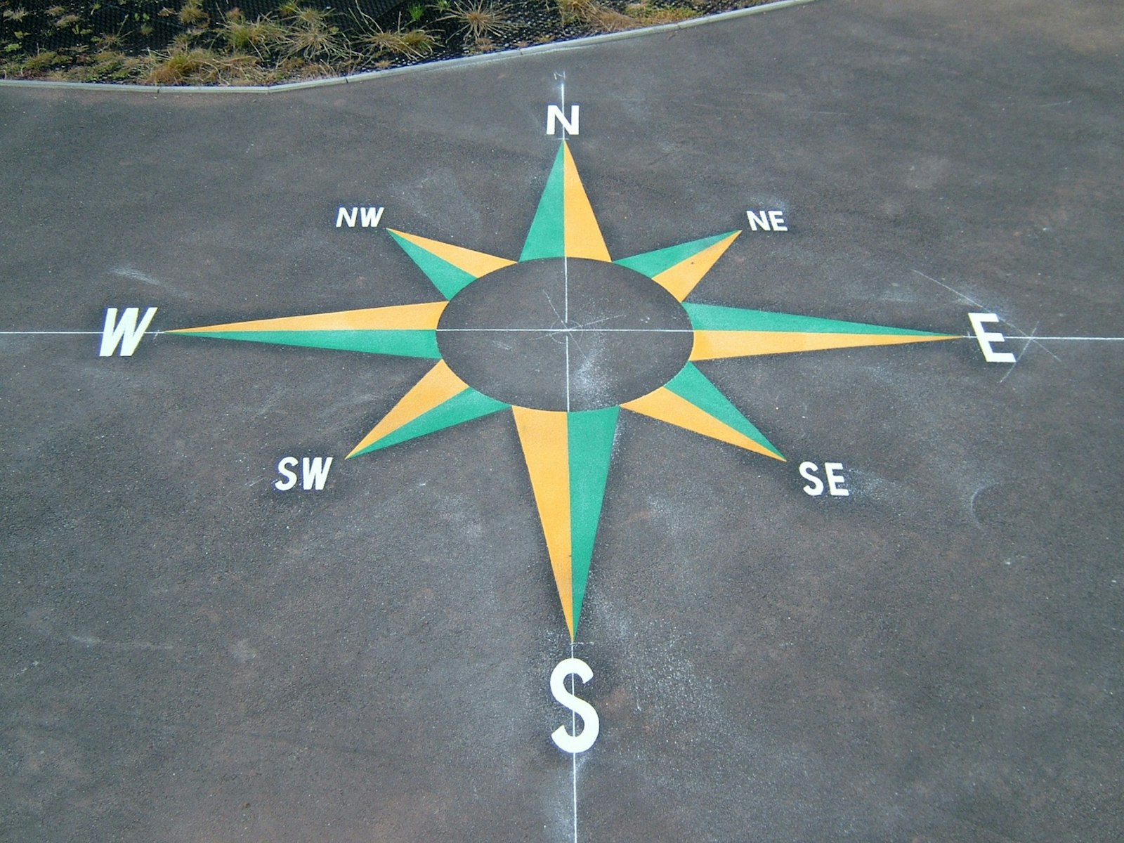 Asfaltspel Kompass