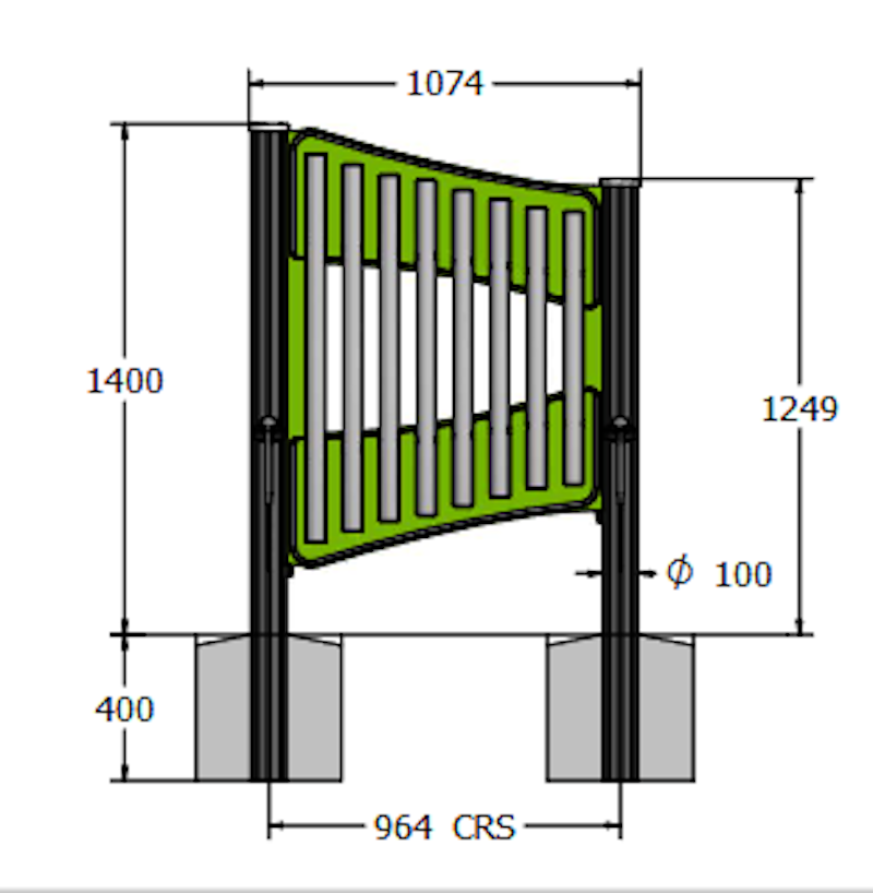 Tall Chimes with Alu Posts
