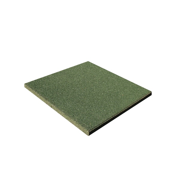 Stötdämpande gummiplatta 500 x 500 mm 30 mm grön/grå (m2)