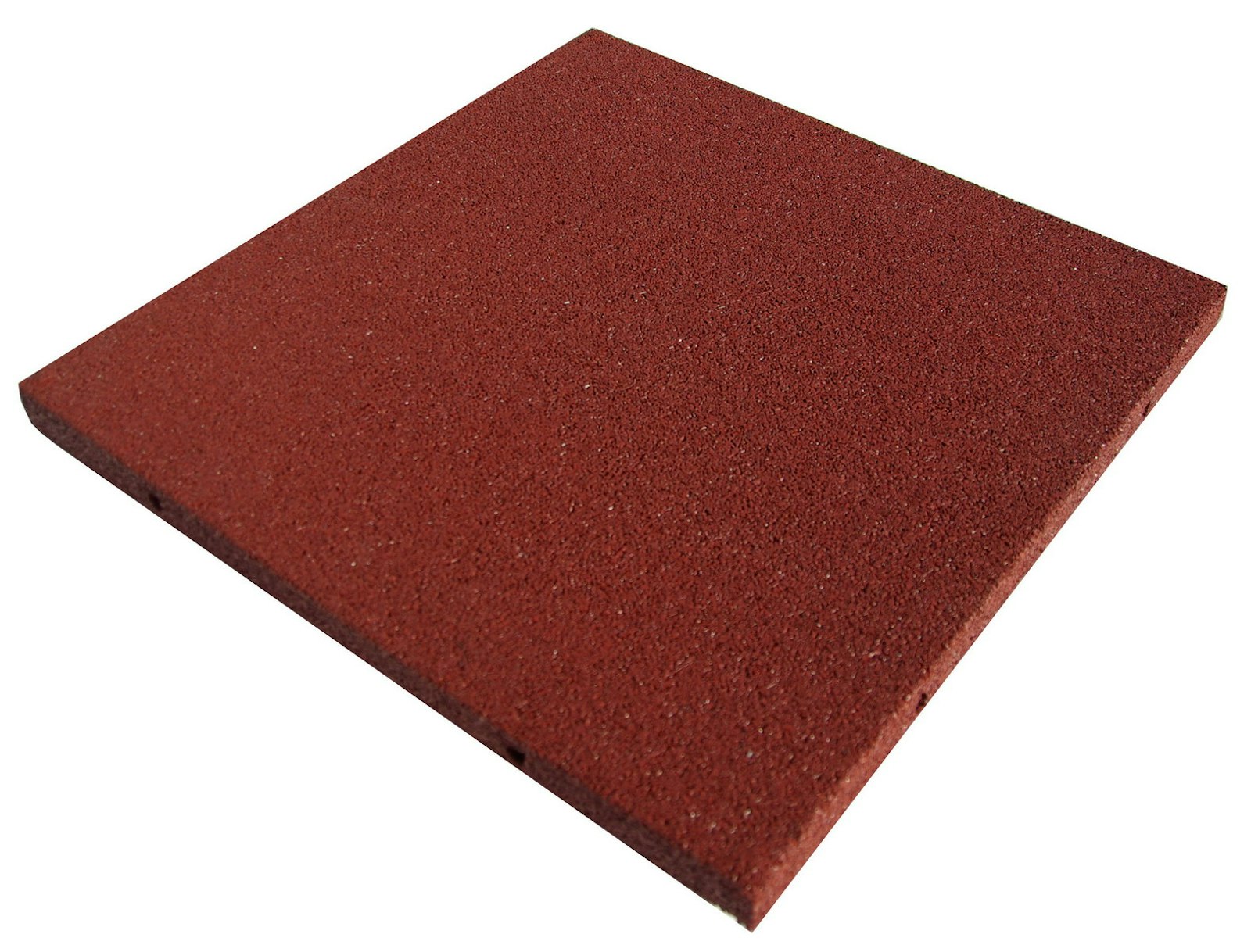 Stötdämpande gummiplatta 500 x 500 mm 30 mm röd/svart (m2)