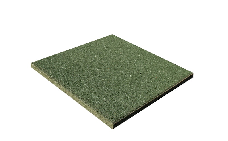 Stötdämpande gummiplatta 500 x 500 mm 50 mm grön/grå (m2)