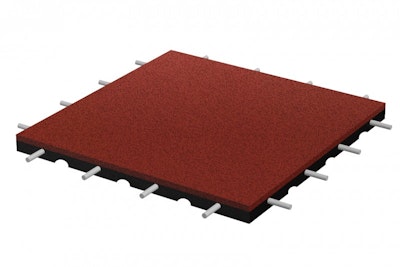 Gummiplatta Fallskyddsplatta 500 x 500 x 30 mm