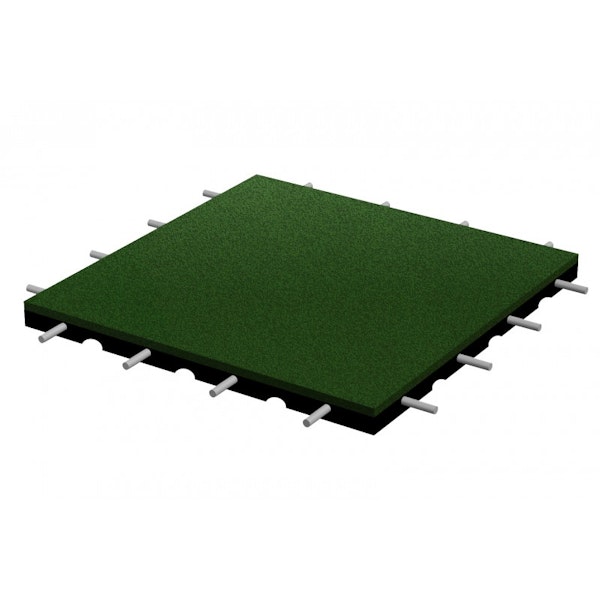 Gummiplatta Fallskyddsplatta 500 x 500 x 70 mm