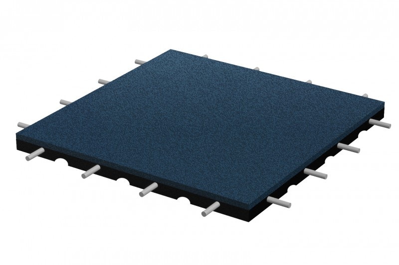 Gummiplatta Fallskyddsplatta 500 x 500 x 40 mm - bild 6