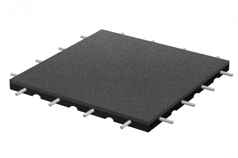 Gummiplatta Fallskyddsplatta 500 x 500 x 90 mm - bild 5