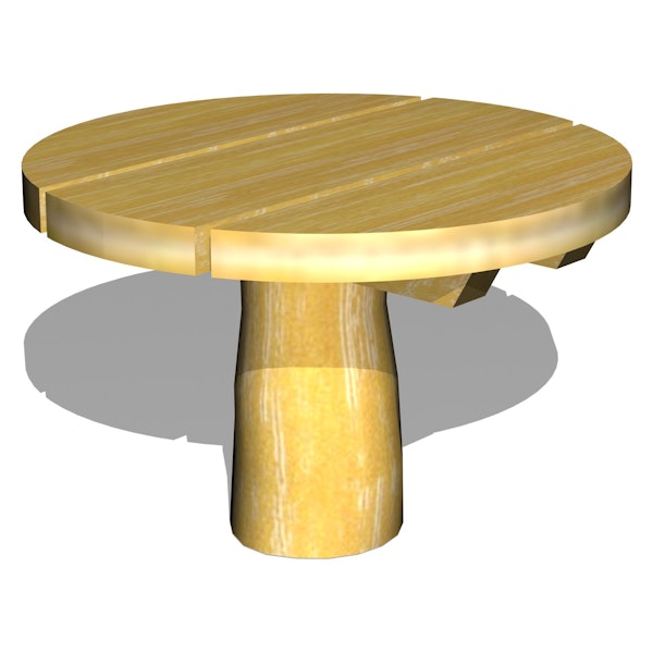 Sandlekbord Robinia Ø60cm