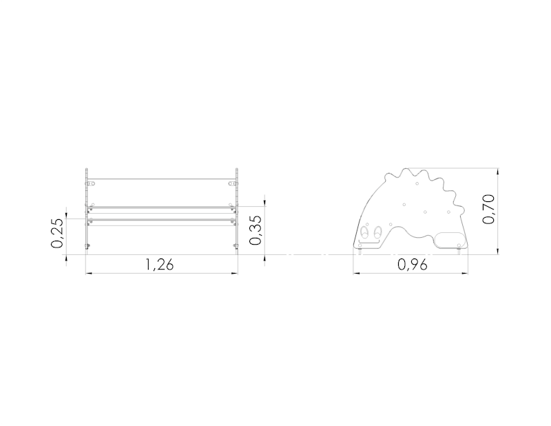 Tvåsidig sits i olika höjder Kroko