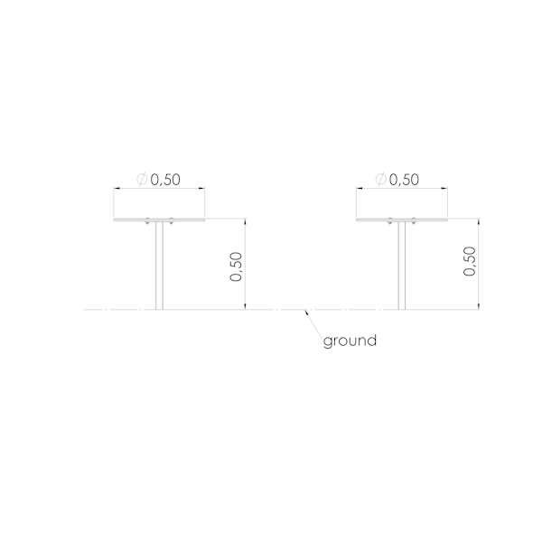 Parkbord Rund 50 cm