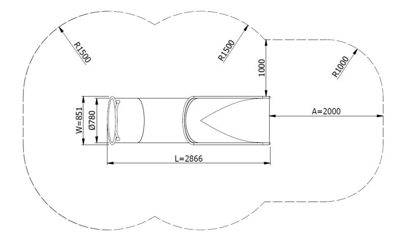 Släntrutschkana Tubo 1.4 m - bild 3