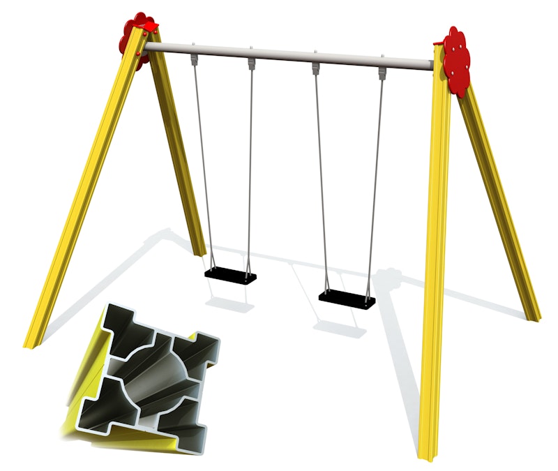 Gunga BELL-FLOWER 2 places, h 2,3m (without seats and fittings) - bild 5