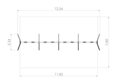 Gungställning Klocka 8 ställen, stålfästen (utan säten och beslag)