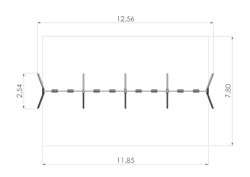 Gungställning Klocka 8 ställen, stålfästen (utan säten och beslag)