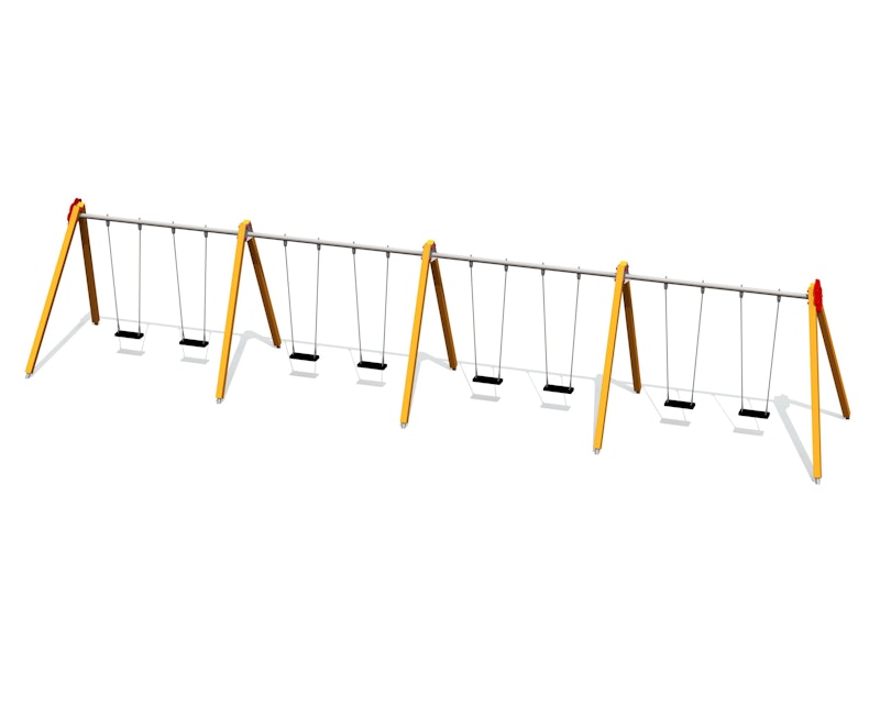 Gungställning Klocka 8 ställen, stålfästen (utan säten och beslag) - bild 3