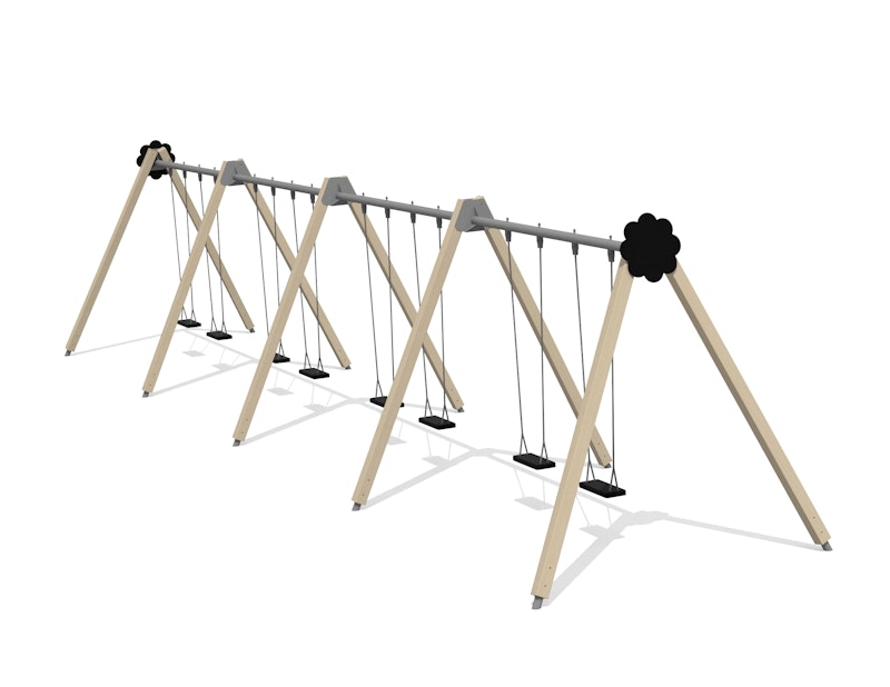 Gungställning Klocka 8 ställen, stålfästen (utan säten och beslag) - bild 7