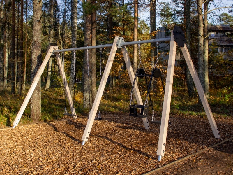 Gungställning BELL-FLOWER 3 ställen (1+2), stålfästen (utan säten och beslag) - bild 5