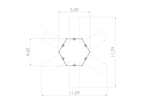 Gungställning Cirkelsving Halm 6 platser (med sittplatser) - bild 2