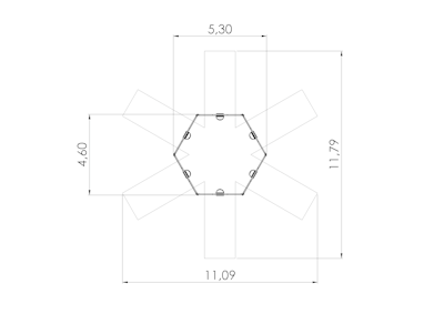 Gungställning Cirkelsving Halm 6 platser (med sittplatser)