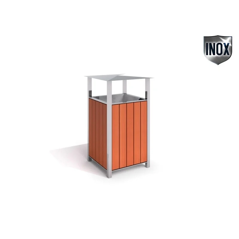 Papperskorg rostfritt stål 01 - bild 2