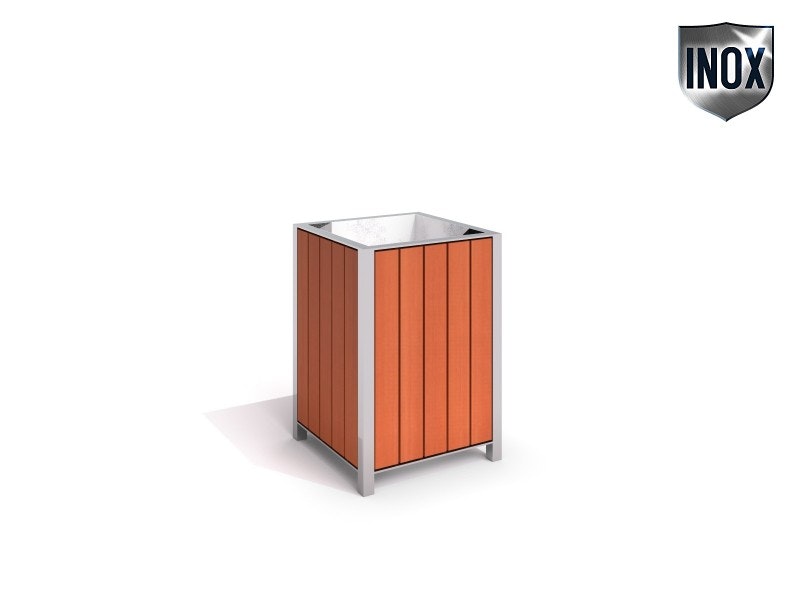 Papperskorg rostfritt stål 02