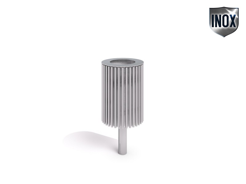 Papperskorg rostfritt stål 05