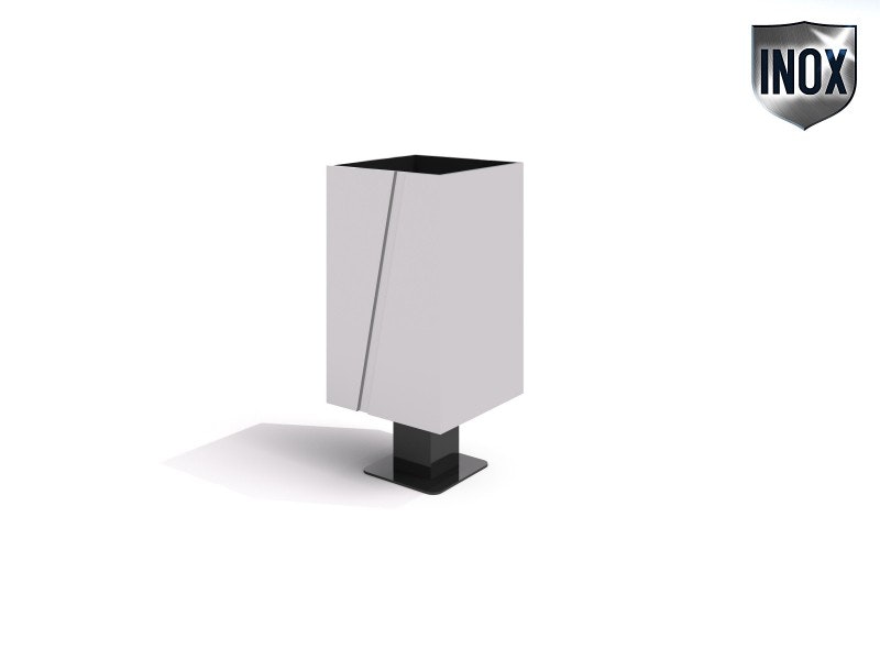 Papperskorg rostfritt stål 08