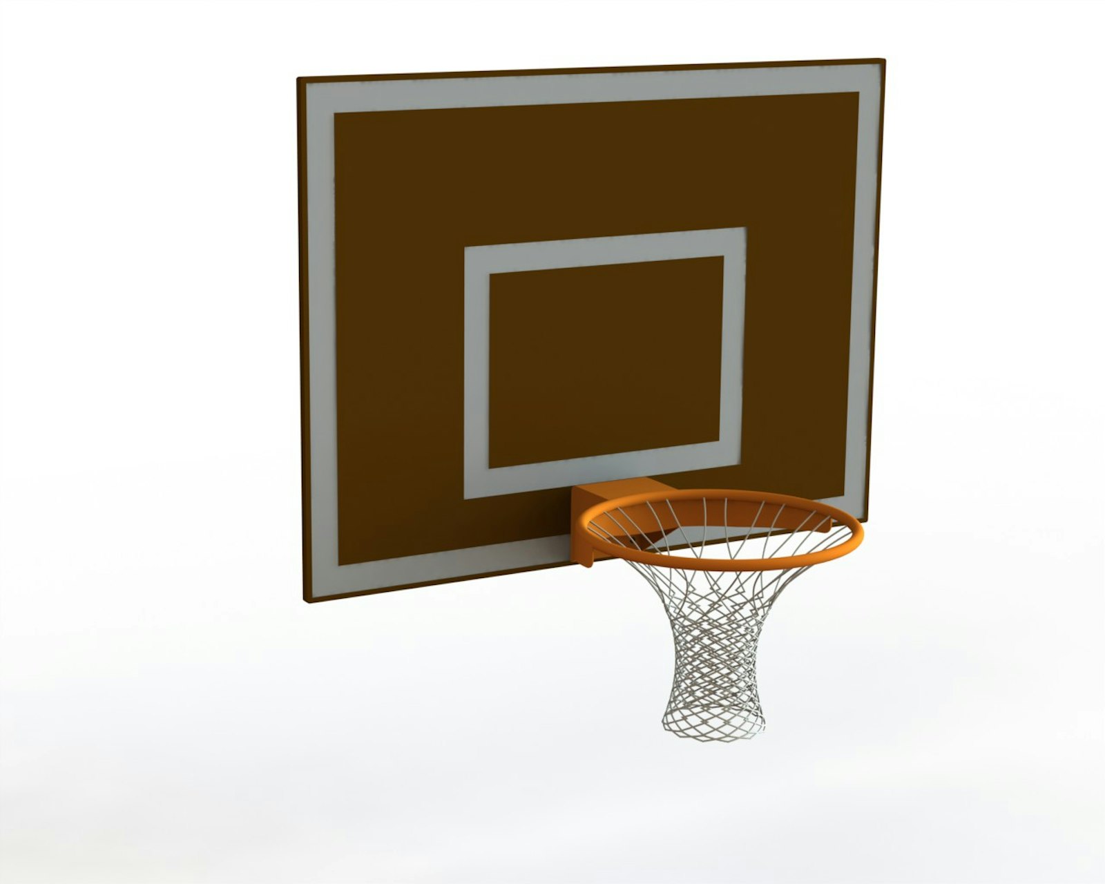 Backboard och ring med nylonnät