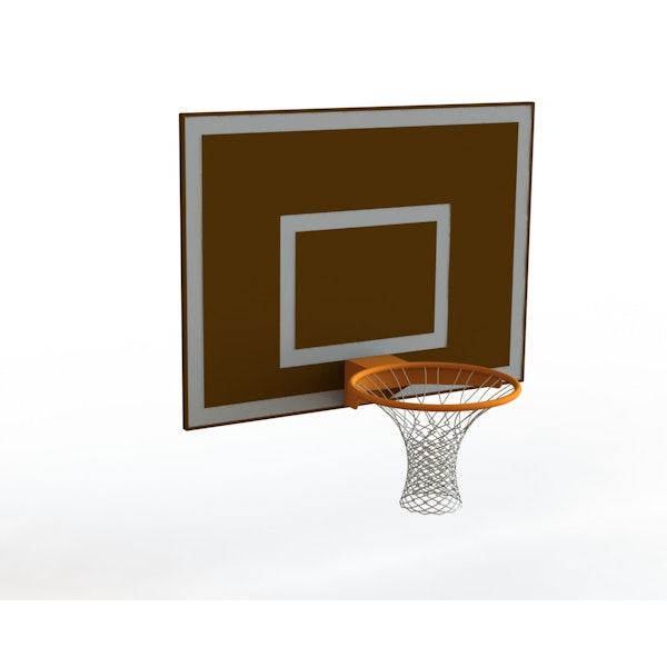 Backboard och ring med nylonnät